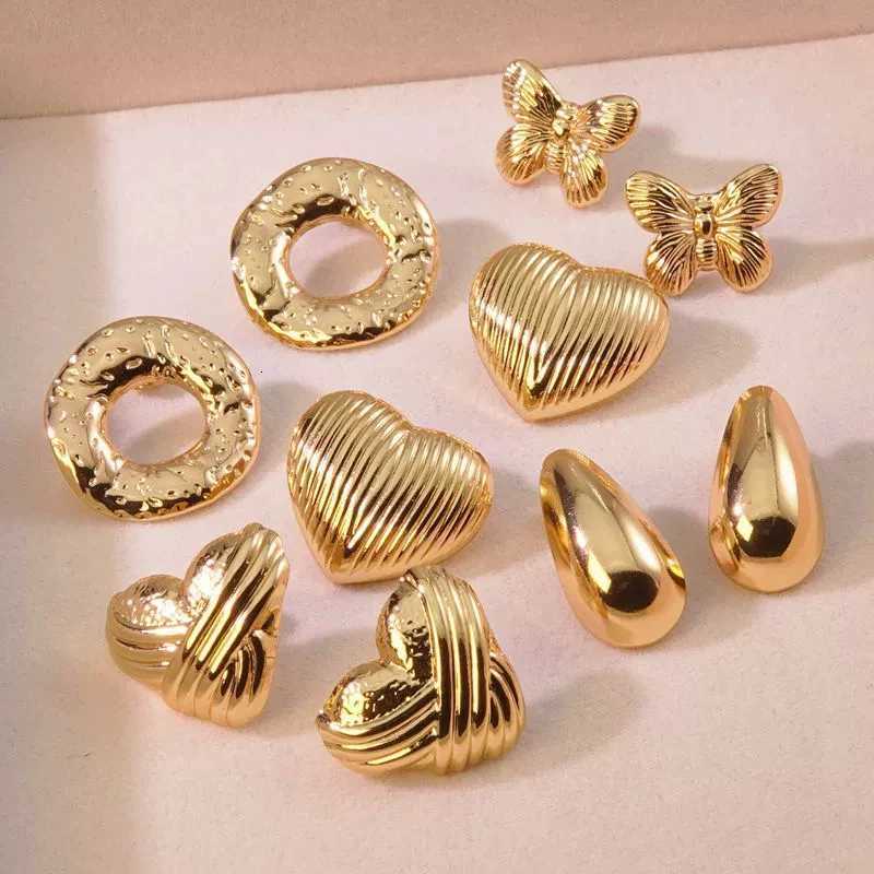 Htpwe Stainless Steel Butterfly Various Styles Women 18k Gold Plated Couple Holiday Gift Earrings Party Jewelry K251209 H260129