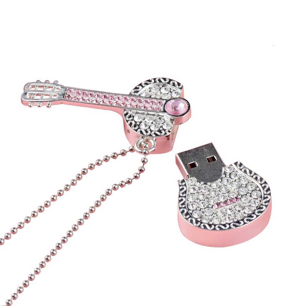 BiNF USB flash drive Crystal Guitar 512GB 256GB U disk 4GB 8GB 16GB 32GB 64GB 128GB personality flash drive memory stick Gift C251209