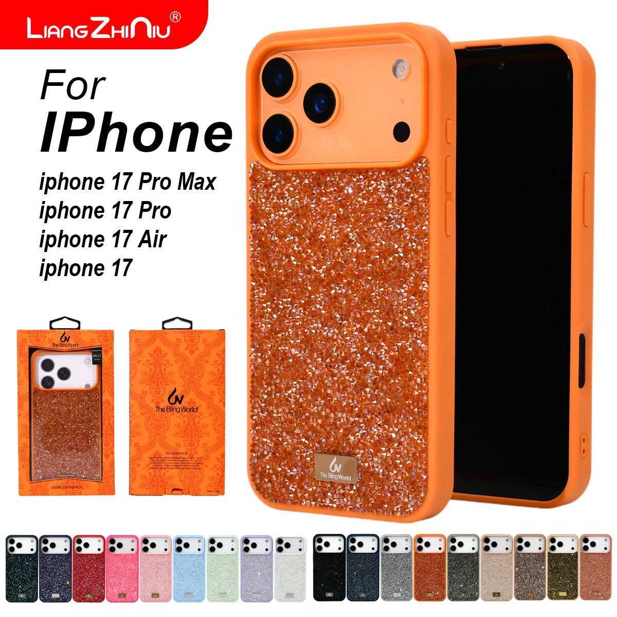 For Iphone 17 Pro Max 17 Air 17 Pro 17 Phone Case Luxury Bling Crystal Diamond TPUPC Glitter Rhinestone Shockproof Back Cover C251209