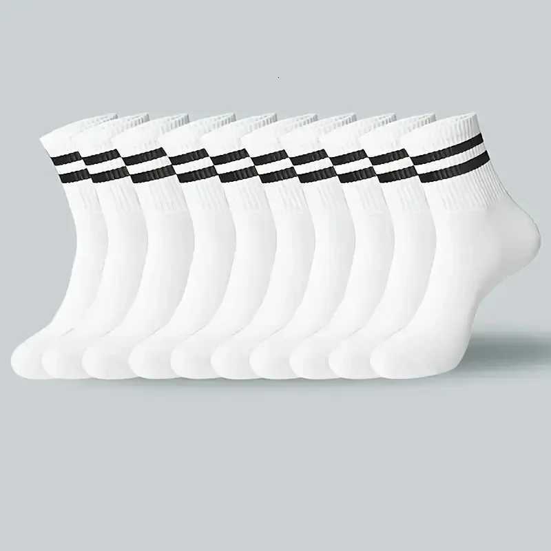 Men Women Striped Socks Fashion Color Soft Comfortable Sweat Absorbing Breathable Lovers Sports Style Casual Socks 6/10/20 PairsT251209