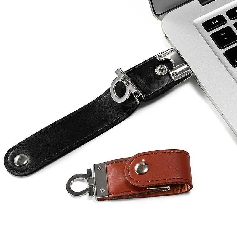 Keychain Leather USB 30 Flash Drive 128GB 32GB 64GB High Speed Metal Memory Stick Pen Drives 16GB Red Pendrive 8GB USB 30 Disk C251209
