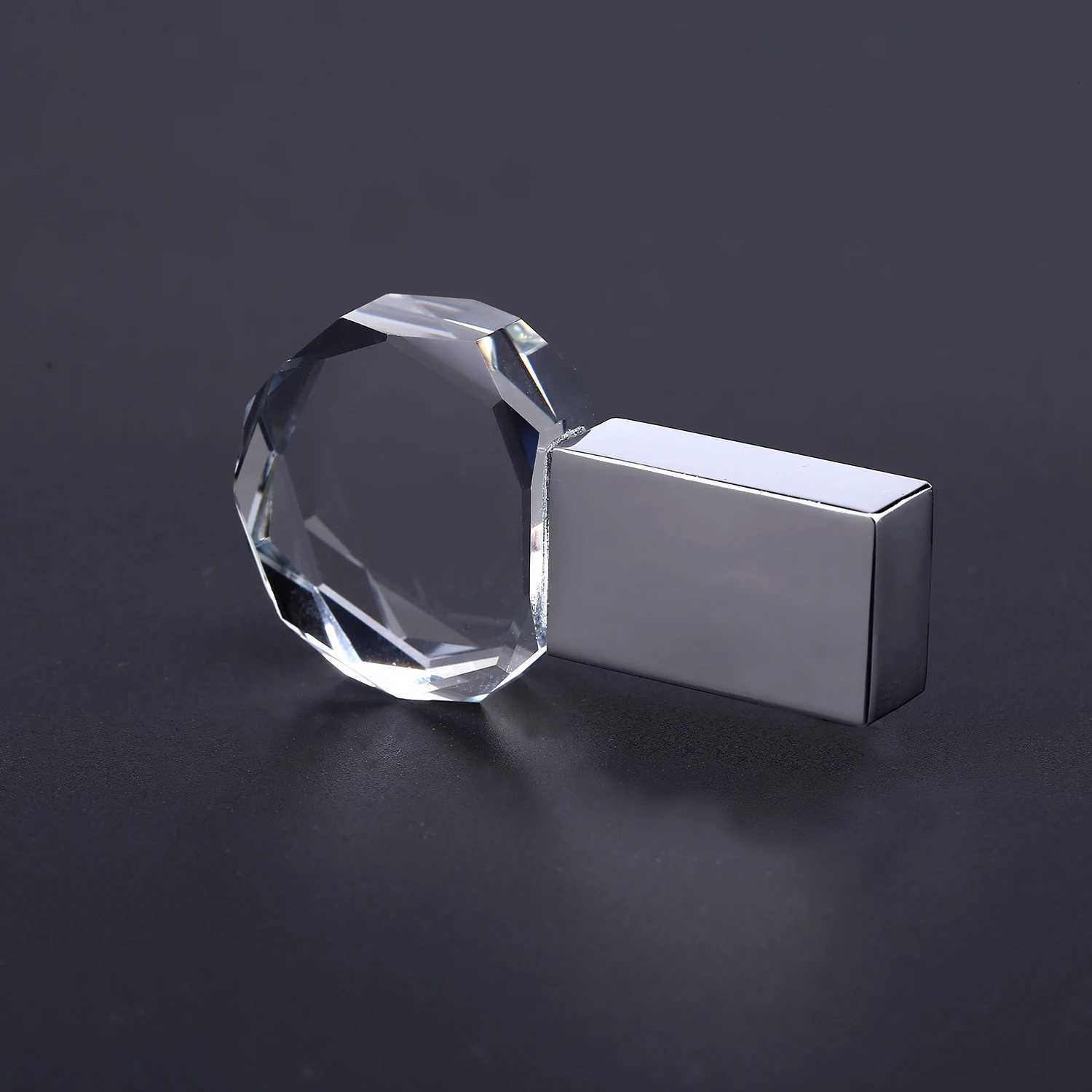 JASTER USB 20 Flash drive With LED Crystal Pendrive 4GB 8GB 16GB 32GB 64GB 128GB Pen Drive Photography Gifts C251209