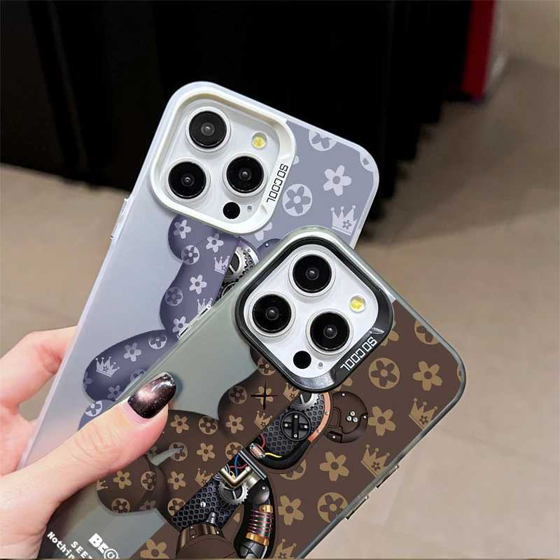 luxury Robot Bear Cool Design PC Hard Phone Case for iPhone 17 Air 16 15 11 12 14 13 Pro Max XS X XR Plus 8 7 SE 2020 Shockproof Cover C251209