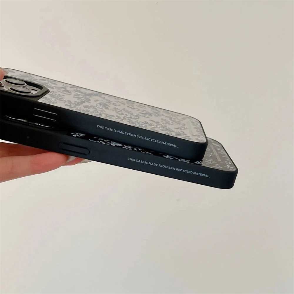 Korean Museum Flower Mirror Phone Case Cover for IPhone 16 15 14 13 12 Pro Max Magnetic Wireless Charging Back Cover C251209