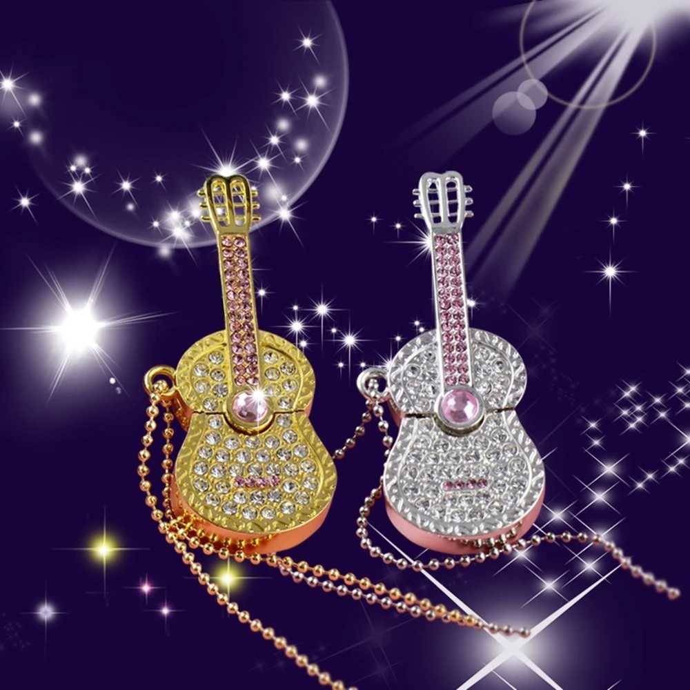 BiNF USB flash drive Crystal Guitar 512GB 256GB U disk 4GB 8GB 16GB 32GB 64GB 128GB personality flash drive memory stick Gift C251209