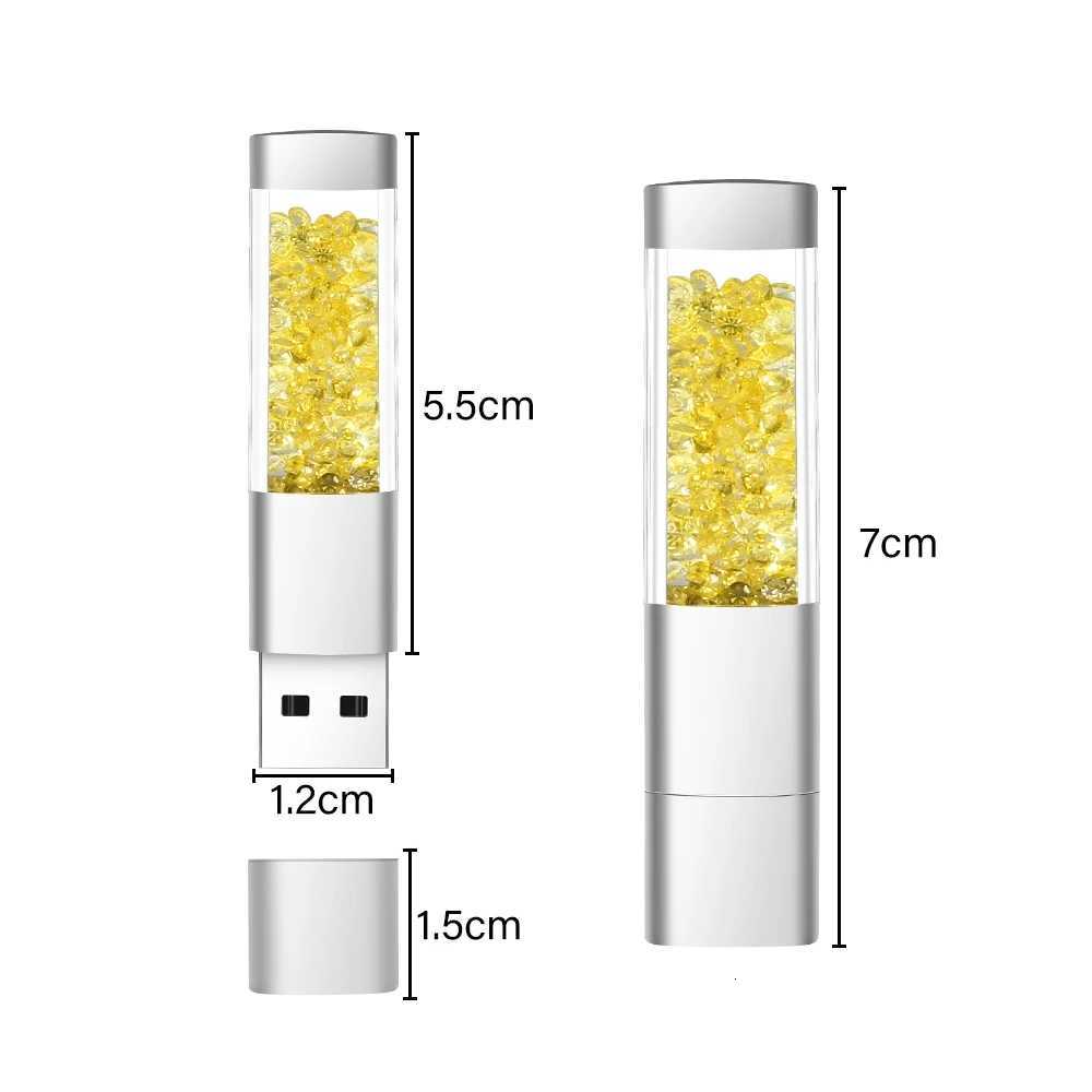 Crystal Pendrive 20 USB Flash Pen Drive 128GB 4GB 8GB Memory Stick 16GB 32GB Pretty Pen Drive Wedding Gift USB Stick C251209