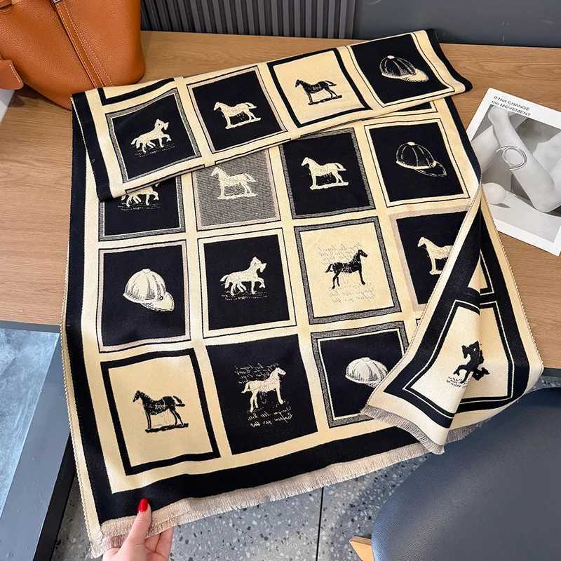 Luxury New Luxury Winter Two-Sided Cashmere Long Fringe Scarves High Quality Women Thicken Wrap Shawl Ladies Pashmina Warm Scarf Y251208