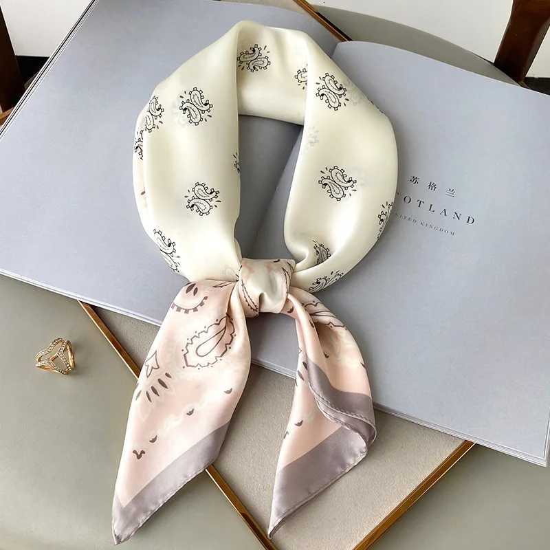 Luxury Luxury Printing Silk Square Scarf Women Neck Hair Tie Band Beach Hijab Kerchief Head Headbands Bandana Female Foulard 70cm Y251208