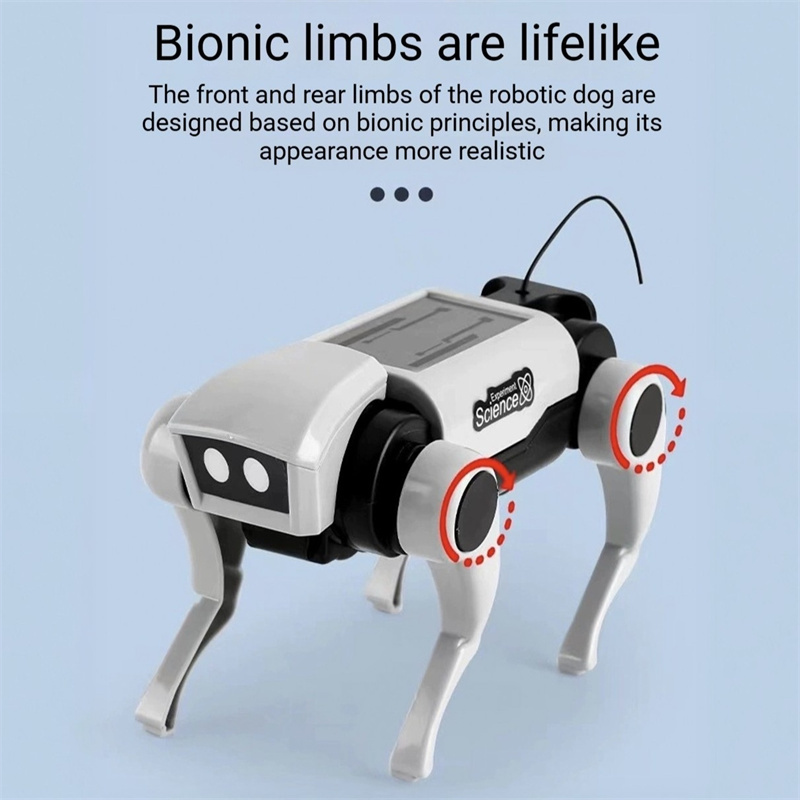 Rc Robot Dog Remote Control Mechanical Toy Science Teaching DIY Assembling Model Electric Set Toys for Boys Kids Gifts