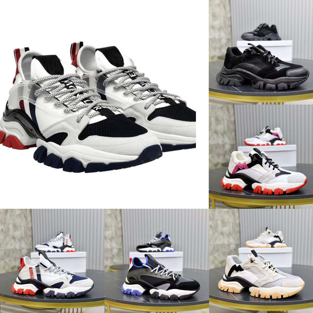 White Black Mesh Panelled Lace-up Leather Sneaker Luxury Brand Trevor Scarpa Trainers Shoes Famous dress Comfort Runner Sport Men's Casual Walking office shoes