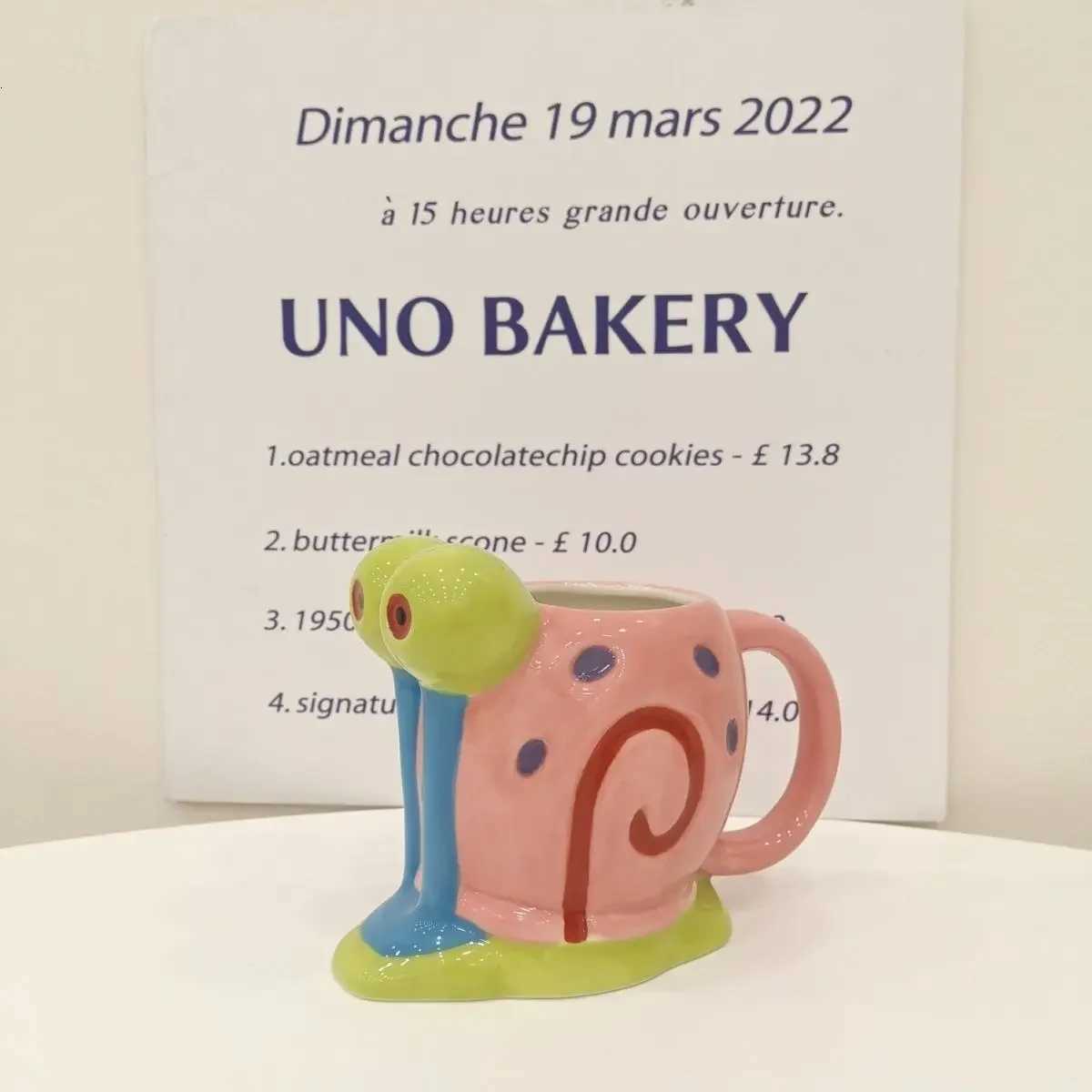 260ML Snail Ceramic Coffee g With Handle Porcelain Milk Tea Cups Cartoon Cute Drinkware For Kids Boys Girls Gift H251209