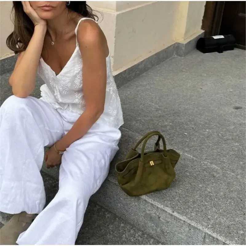 Green Handbag Wen Autumn Winter 2025 Versatile Single Shoder Underarm Bag Temperament Frosted Large Capacity Tote Bag Y251209