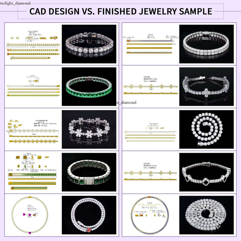 Xingyue High Quality Ladies Jewelry Wholesale S925 Silver 4mm Heart Moissanite Mossanite Lab Grown VVS Moissanite Tennis Chain Bracelet