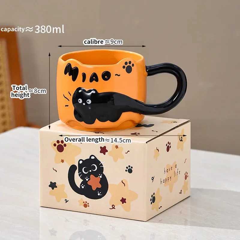 Stacking Cat g Coffee Tea Cup Cute Cartoon Design Stacking Creative Able Ceramic Fun Gift For Daily Household Use g H251209