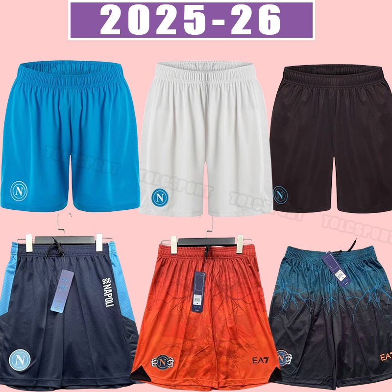 25 26 NAPOLI soccer shorts ZIELINSKI ANGUISSA OLIVERA OSIMHEN FABIAN LOZANO SSC home away adult size football pants 2025 2026 special edtion training