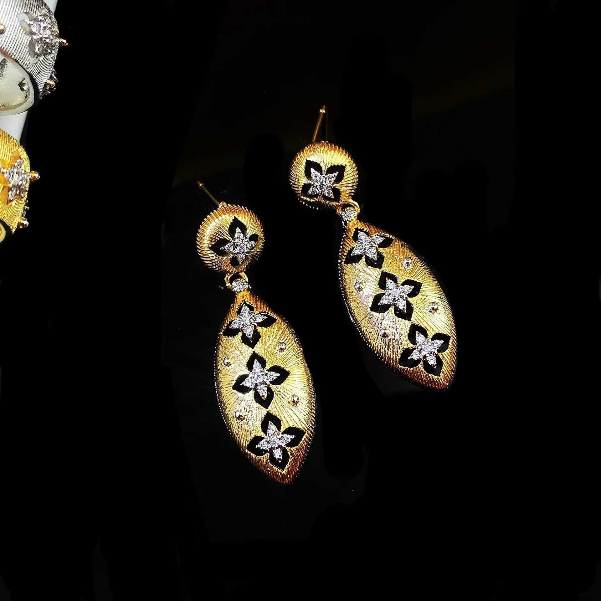 Hot Sale Vintage Seiko Brushed Craft Plated S925 Silver Luxury Diamond Earrings Fashion Women J251208