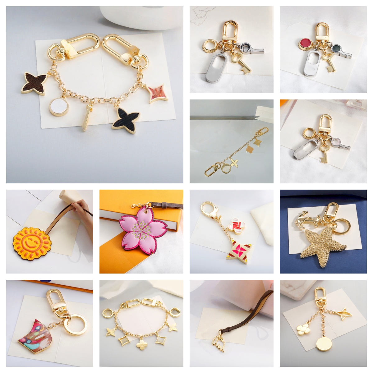 Buyers' Picks2025 High Quality Keychain Classic Exquisite Luxury Designer Car Keyring Zinc Alloy Letter Unisex Lanyard Gold Black Metal Small Jewelry Lov 01