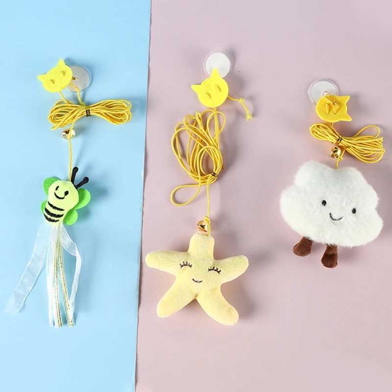 Cat Toy Swing Sticky Disc Elastic Hanging Door Teasing Cat Toy Swing Sticky Disc Elastic with Bell Hanging Door Teasing M251209
