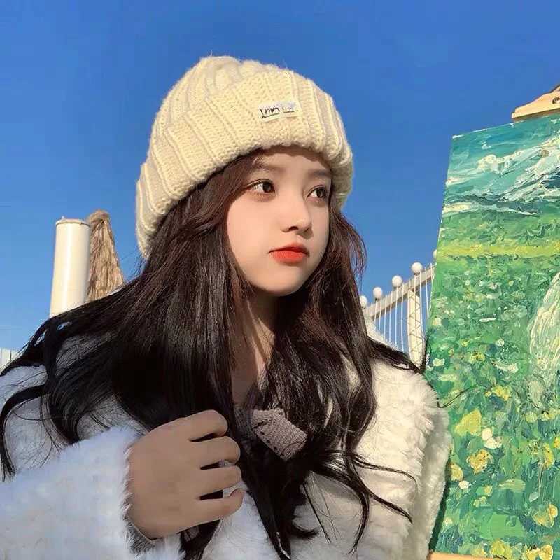 Luxury Solid Color Autumn Winter Hats For Women Woolen Knitted Warm Beanie Cap Outdoor Ladies Girl Crochet Ear Protection Bonnet Hat Y251209