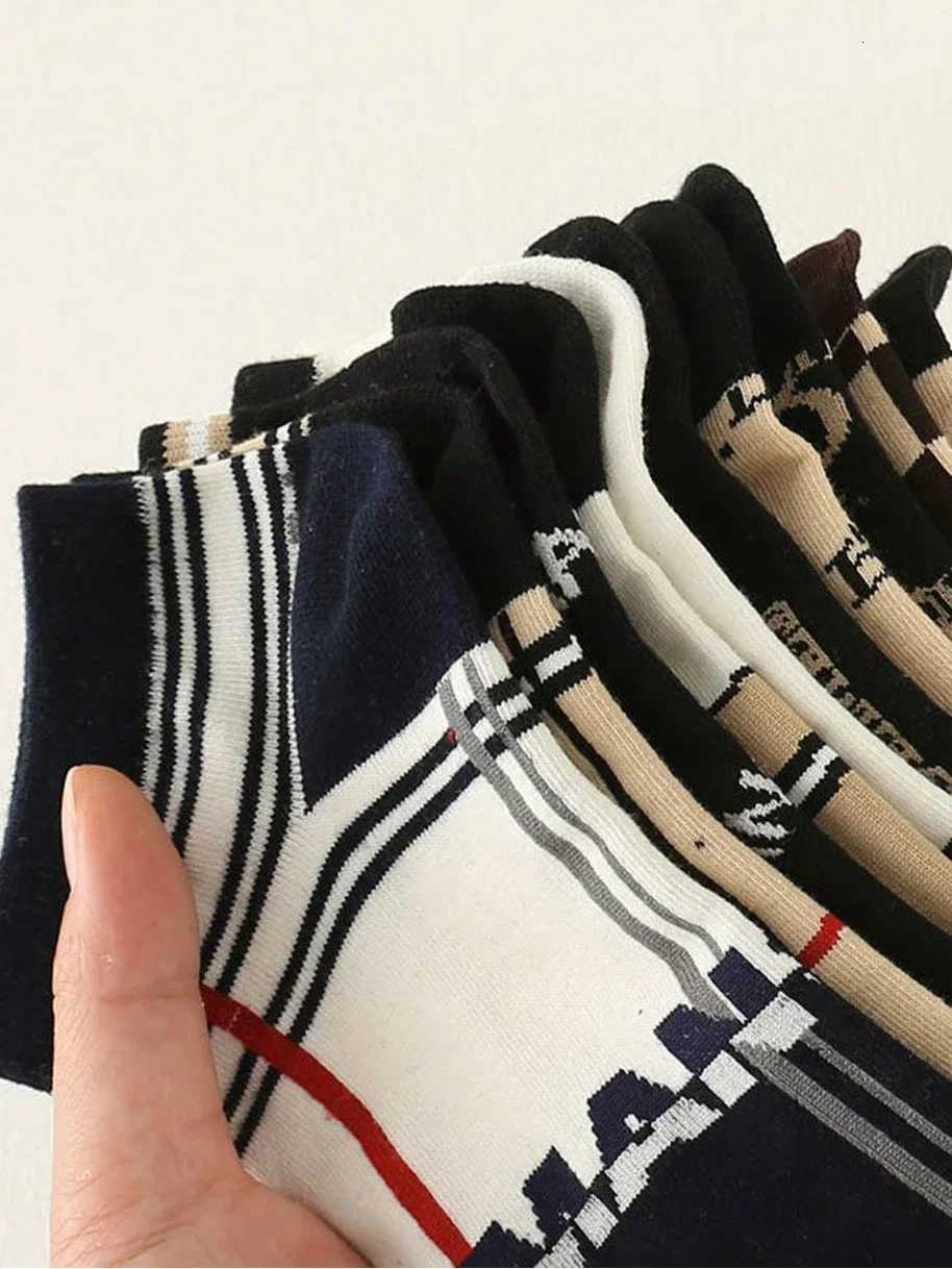 5PCS Mens Thin Low-Cut Socks Breathable Anti-Odor Moisture-Wicking Lightweight Comfortable Versatile for Daily WearT251209