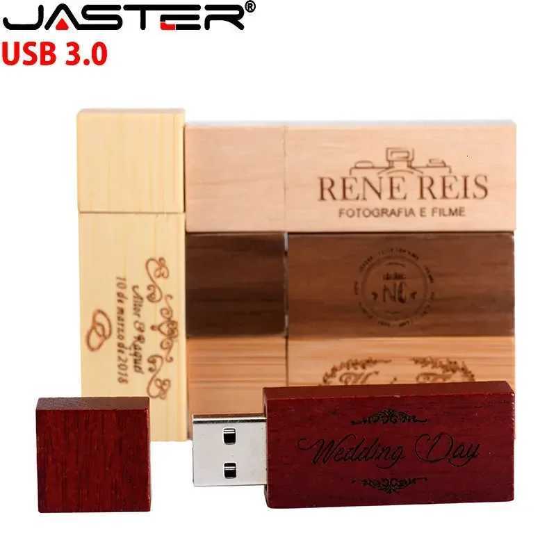 Wooden USB 30 Flash Drive 128GB High Speed Pen Drive 64GB Cust Memory Stick Photography Wedding Gifts Pendrive 32GB C251209
