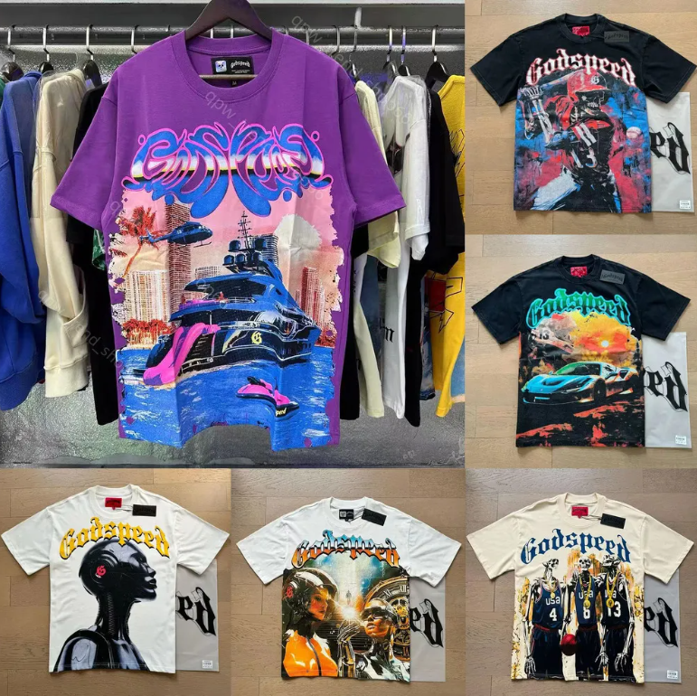 Gods Peed T Shirt designer t shirt mens shirt graphic tee classical hipster fabric Street graffiti Letter foil print Vintage washed black god speed T Shirt 43c