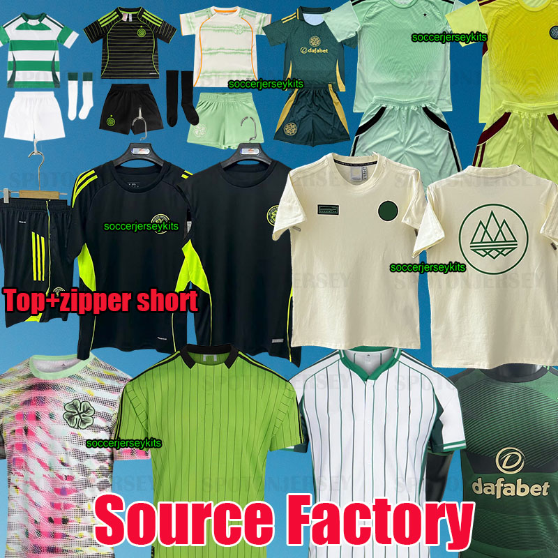 celticfc jersey 25 26 soccer jerseys celts jersey 2026 home green away yellow football shirts men kids sets kit 25 26