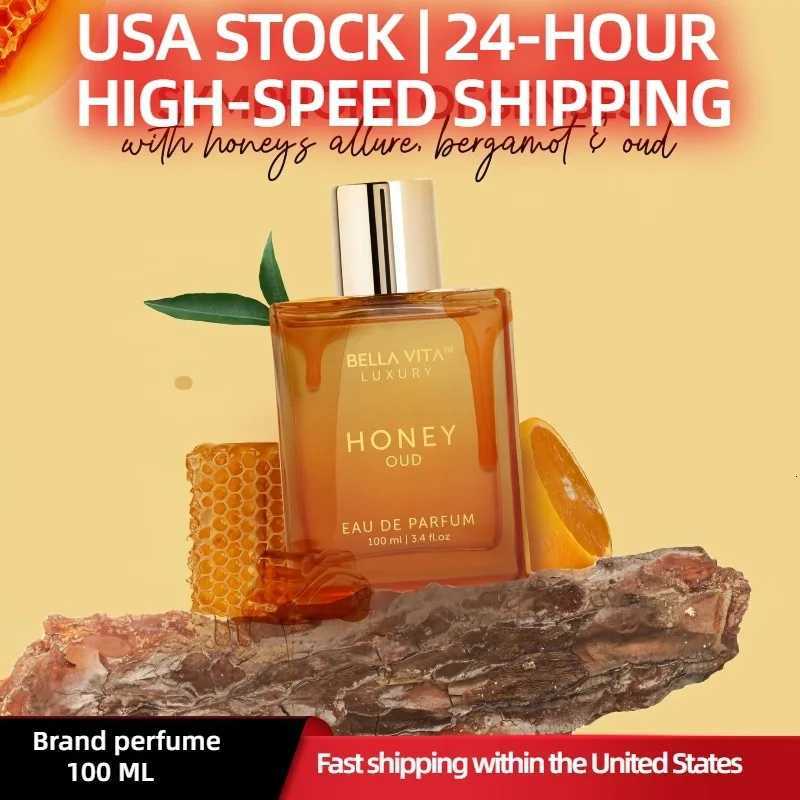 Bella Vita Honey Oud Perfume 34ozLuxury Arabian Unisex Fragrance Long Lasting Parfum with Sweet Honey Woody for Women MenT251209