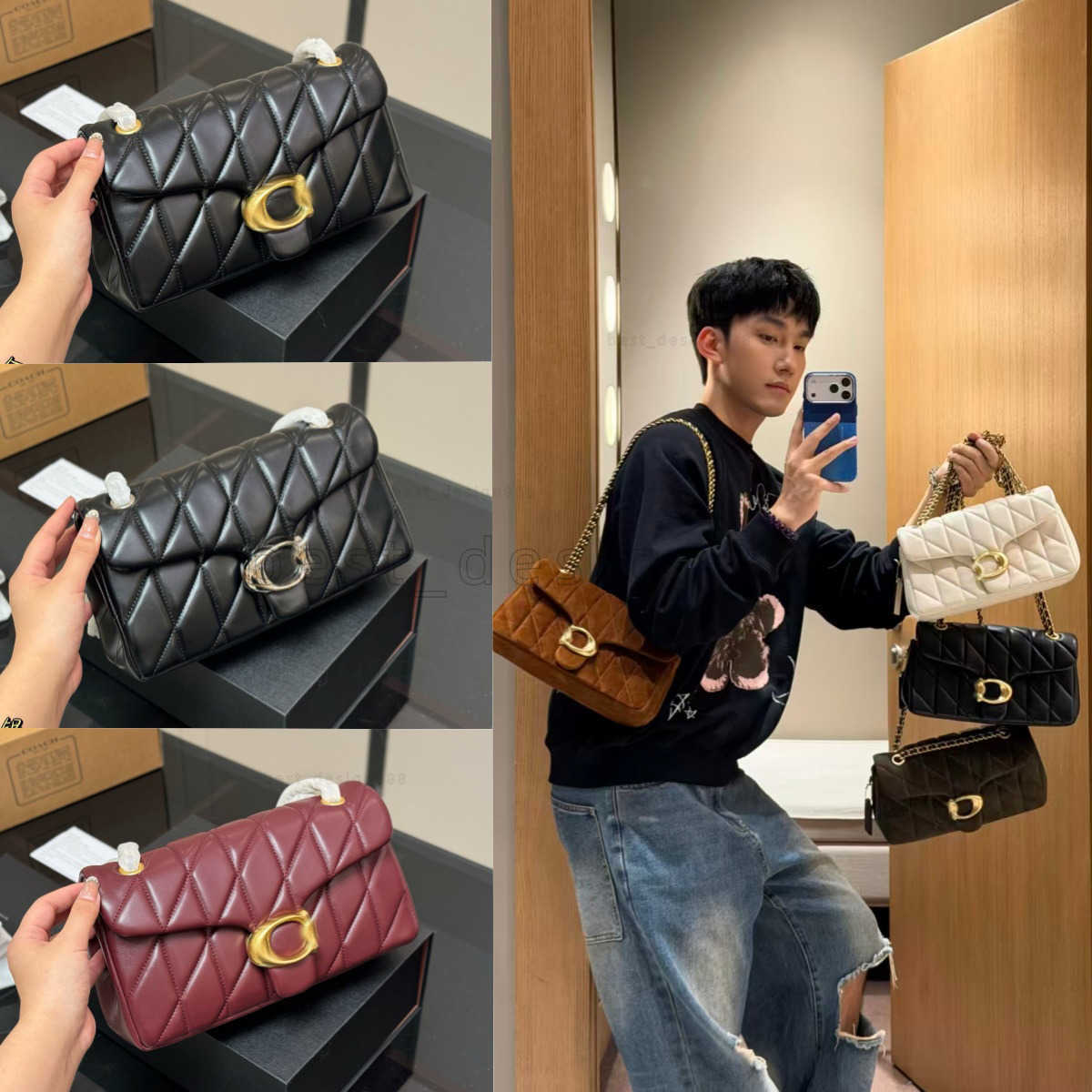 Luxury New Shoulder Bags Designer Bags For Women Chian Quilted Tabby Bag Famous Brand Messenger Crossbody Bag Lady Square Purse Real Leather Handbags Fashion Wallet