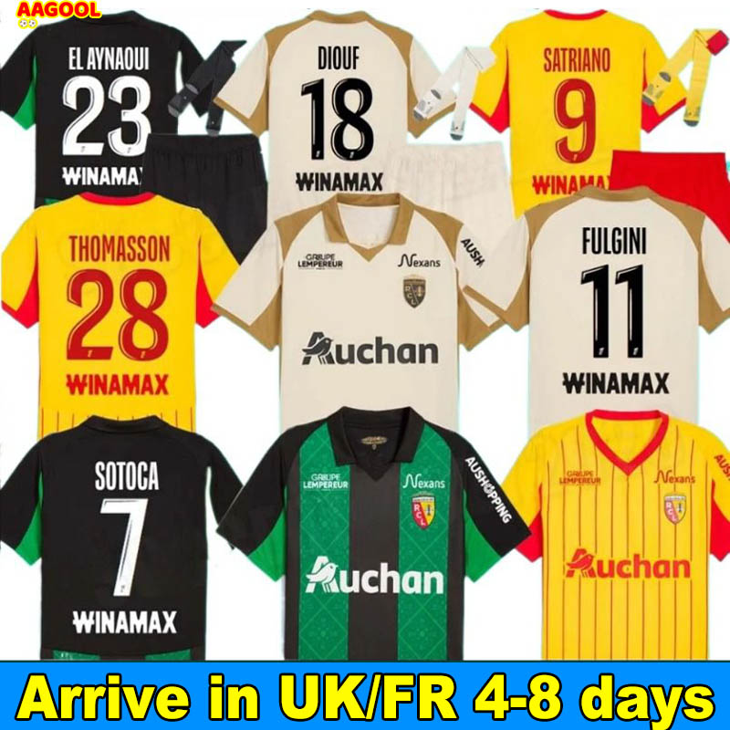Maillot RC Lens 25 26 Soccer Jerseys Football Jersey Shirt Kit Saint-Barbe Special EL AYNAOUI KAKUTA FULGINI DIOUF SPIERINGS GANAGO SOTOCA WAHI 2025 men Kids uniforms