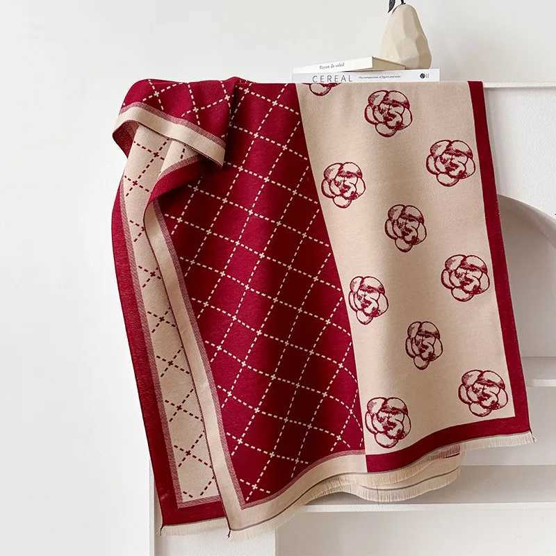 Luxury Luxury Designer Brand Winter Blanket Scarf Shawls for Women Warm Faux Cashmere Pashmina Large Wrap Long Foulard Stole Y251208