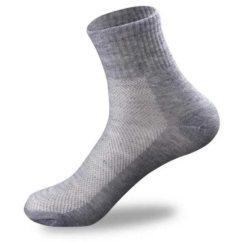 1Pair High Quality Men Spring/Summer Socks Black Mesh Cotton Sock Male Gray Casual Breathable Cheap Socks Drop Shipping EU39-43T251209