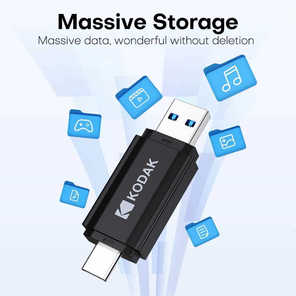 Dual USB Flash Pen Drive Memory Stick USB32 Gen 1 OTG Portable U Disk 32gb 64gb 128g 256g For Phone Cputer C251209