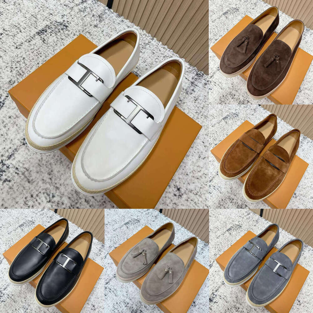 Dress Formal Men's Leather Suede flat lace up shoes Work Social Business party Wedding office casual shoes outdoor Luxury Loafers Designer Mens shoe Top Quality