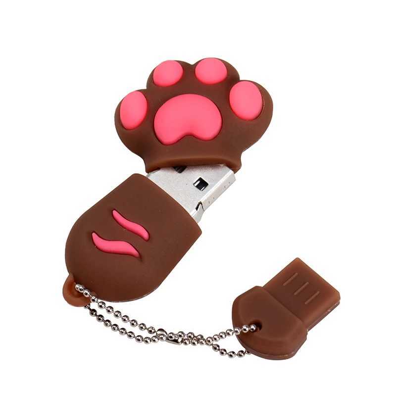 Cute Cat Claw Cartoon USB Drive 8GB Student Souvenir Memory Stick 16GB 32GB U Disk 64GB Pen Drive 4GB Flash Drive Wholes C251209
