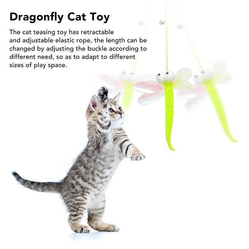 Hanging Door Cat Toy Swinging Self-Play Telescopic Rope Teaser Interactive Toy Elastic with Bell Hanging Kitten Toy Sticky Swing M251209