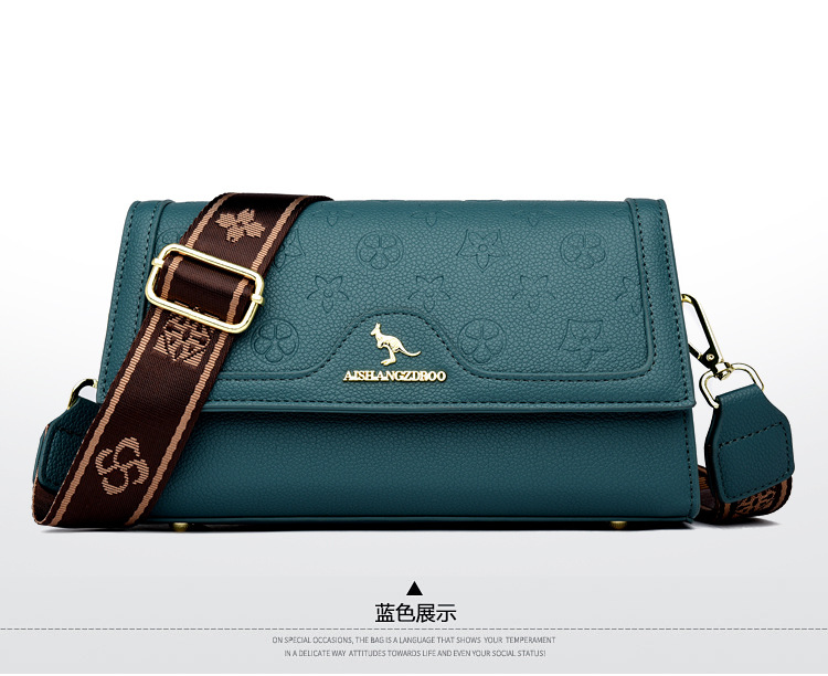 New Design Cross-border Women's Bag 2025 Korean Style Fashionable and Simple Hand-held embossed crossbody Bag Soft Leather Shoulder Bag free ship