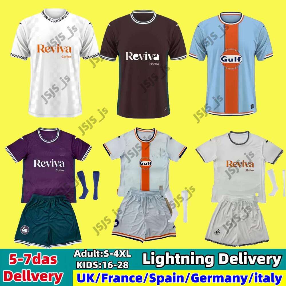 25 26 Swansea Soccer Jerseys 2025 26 Camisetas De Futbol Home Away Third TCHAM CULLEN PIROE Obafemi Ntcham Whittaker Paterson Piroe Men Adult