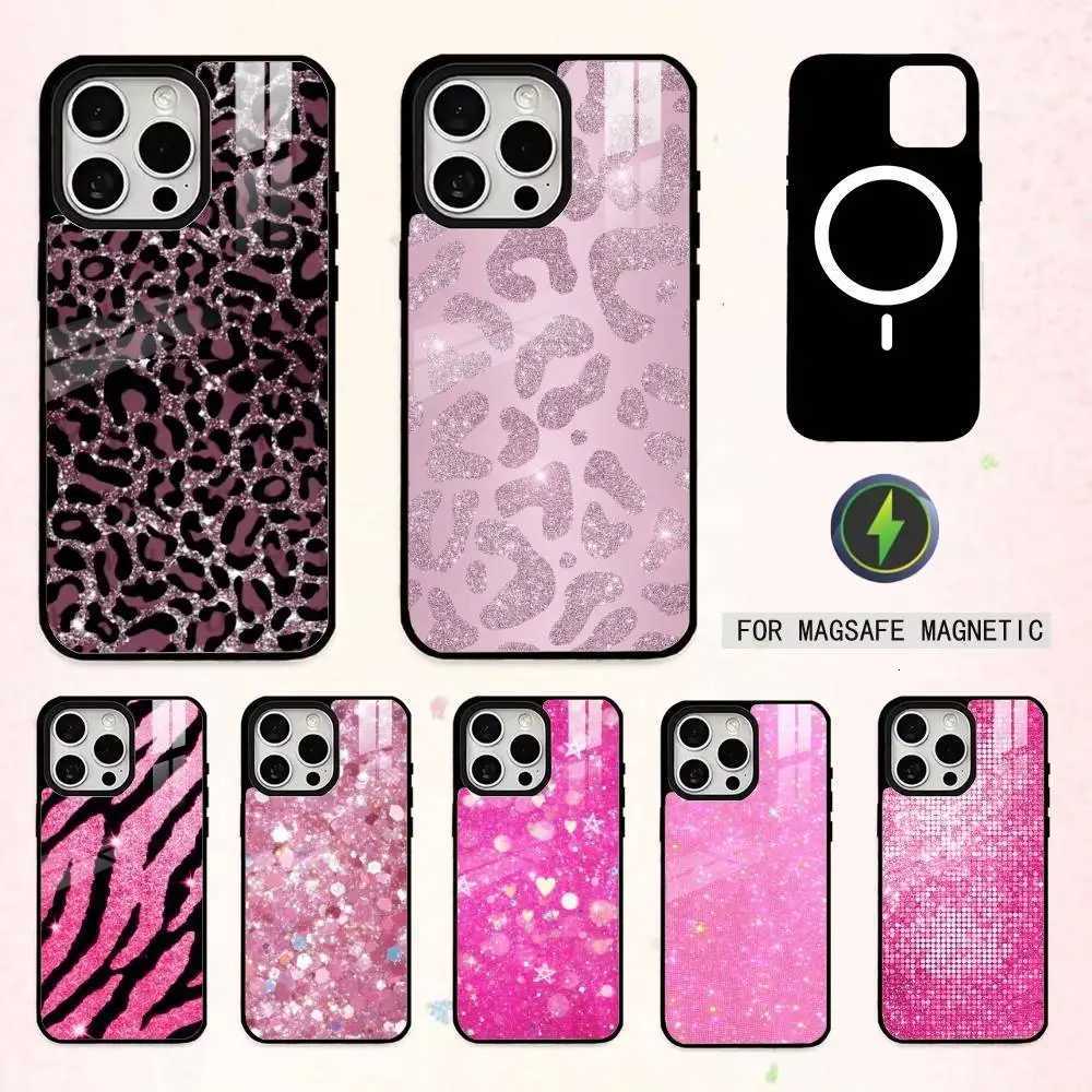Glitter Pattern Phone Case For iPhone17161514131211 PlusPro Max Magnetic For Wireless Charging C251209