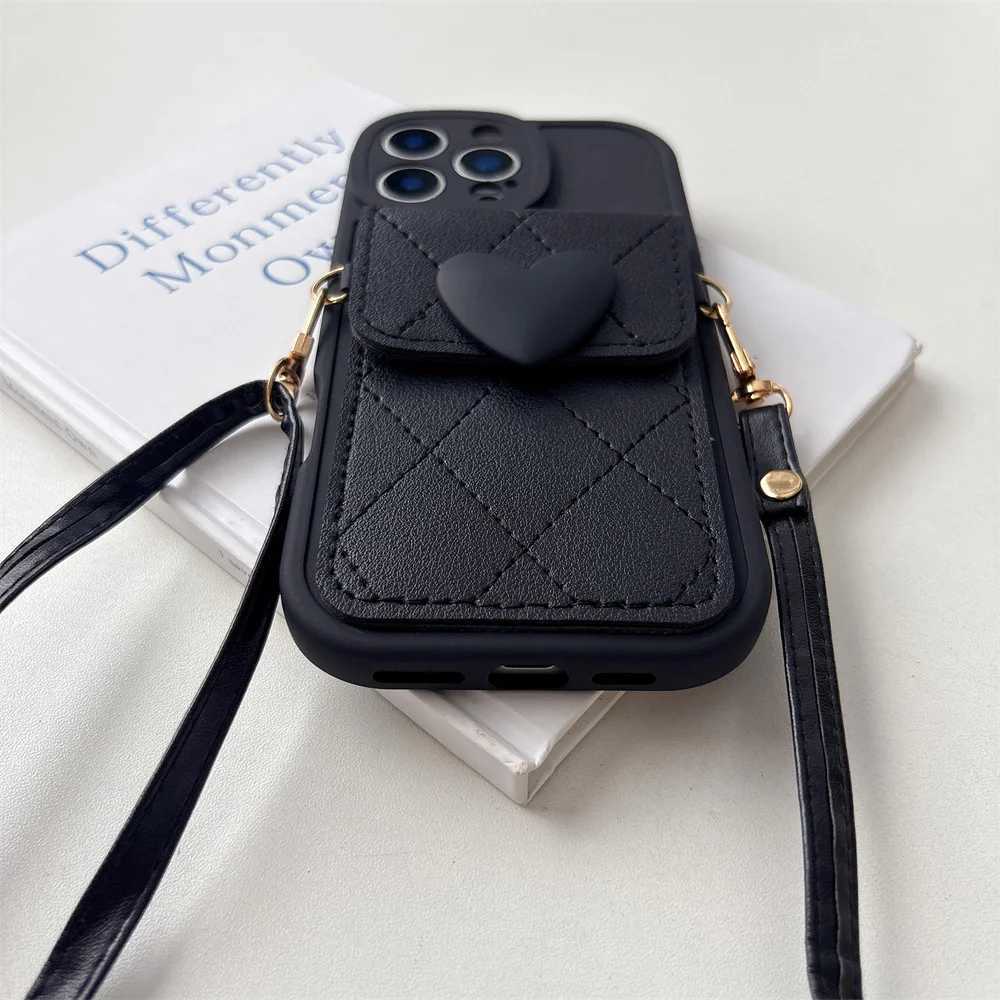 Cute Lanyard Crossbody Necklace Strap Card Holder Phone Case for IPhone 17 Air 16 15 14 Plus 13 12 11 Pro Max X XR Cover C251209