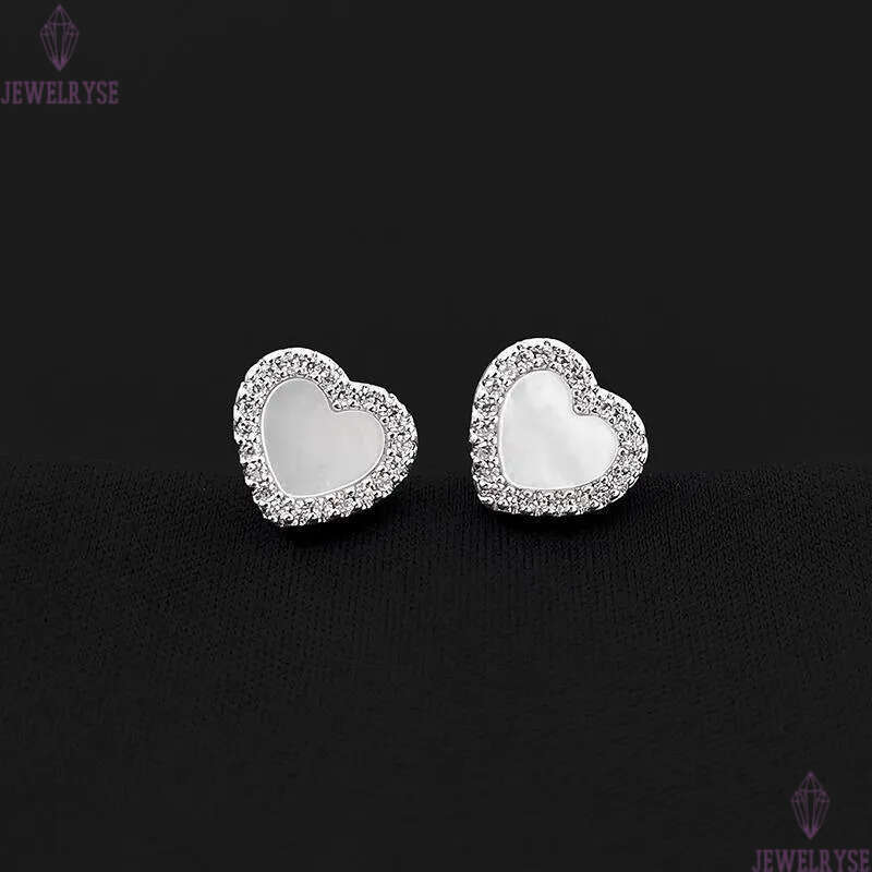 A top brand luxury love heart designer earrings for women aretes oorbellen brincos sweet pink pearl blue white silver crystal earings earring ear ring