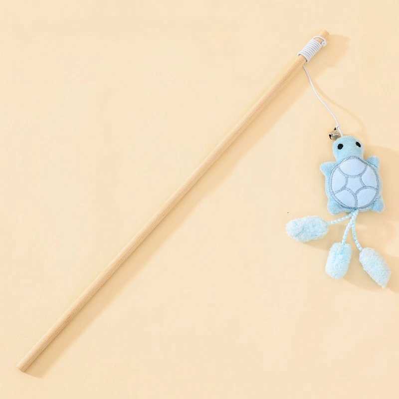 Cat toy wooden pole cat teasing stick self fun cat teasing artifact kitten bell cute fun durable scratch resistant biteresistant M251209