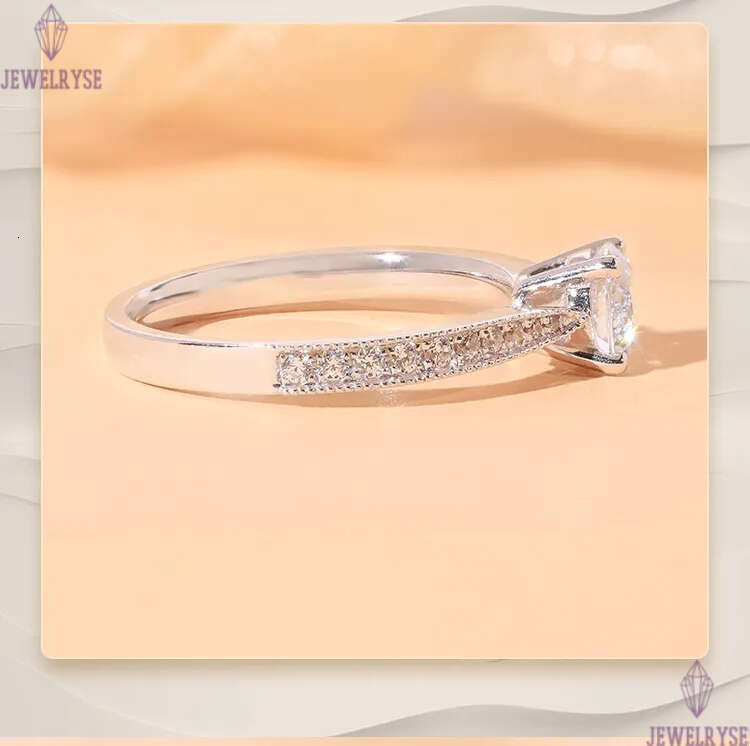 Hot Classic Four Claws Artificial Mosan Diamond Rings for Women S925 silver plated big stone love nail finger wedding Propose Ring Jewelry