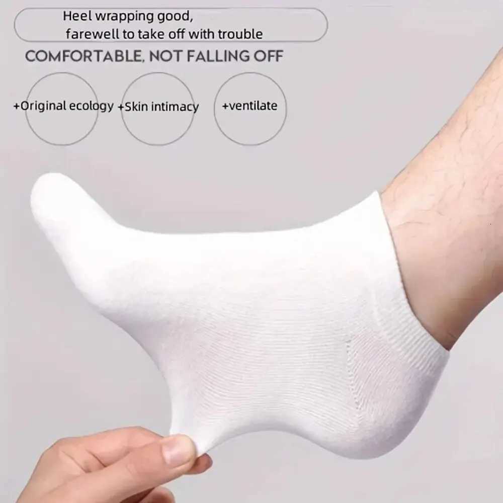 10 Pairs Mens Boat Socks Breathable Sweat Absorbing Solid Color Mature Atmospheric High-Quality Mens Sports Business Low SocksT251209