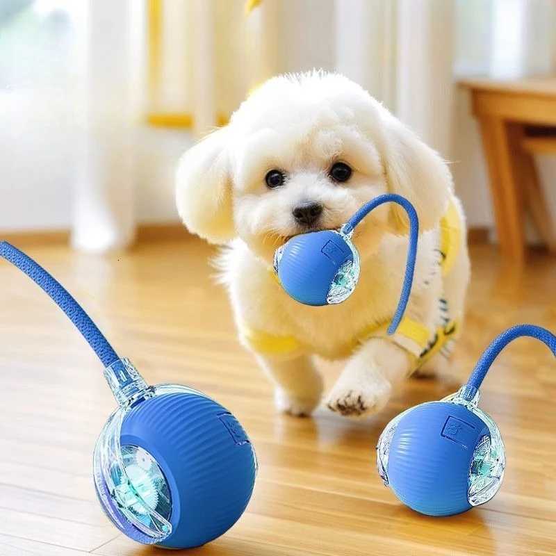 New Cat Interactive Ball Toys Silicone Automatic Rolling Ball With Long Tail Teaser Smart Pet Electric Toy Kitten Cat Toy M251209