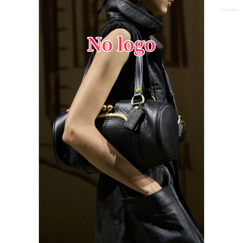 Shoulder Bags Kisslock Barrel Bag Fashionable Women's Top Handle Tote Luxury Designer Handbags Women For Ladies Everyday Style