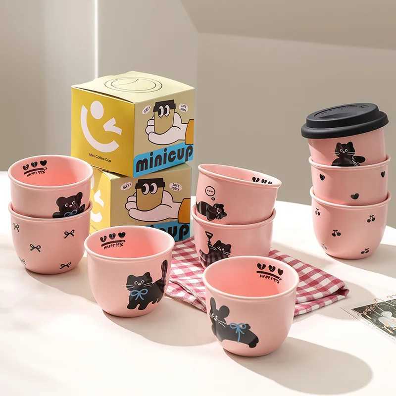 Cute and Portable Cup with Silicone Lid Hand-held Coffee Cup Girls Best Friend Water g Beautif Drinking Ceramic Cup H251209