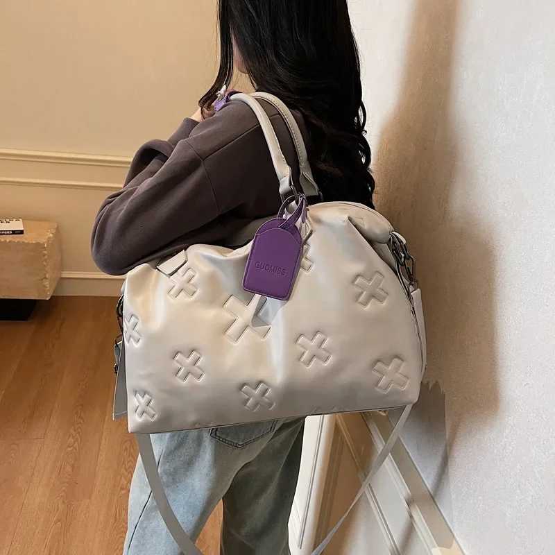 New PU Large-Capacity Travel Bag for Wen - Dry Wet Separati Business/Gym Handheld Carry- Y251209