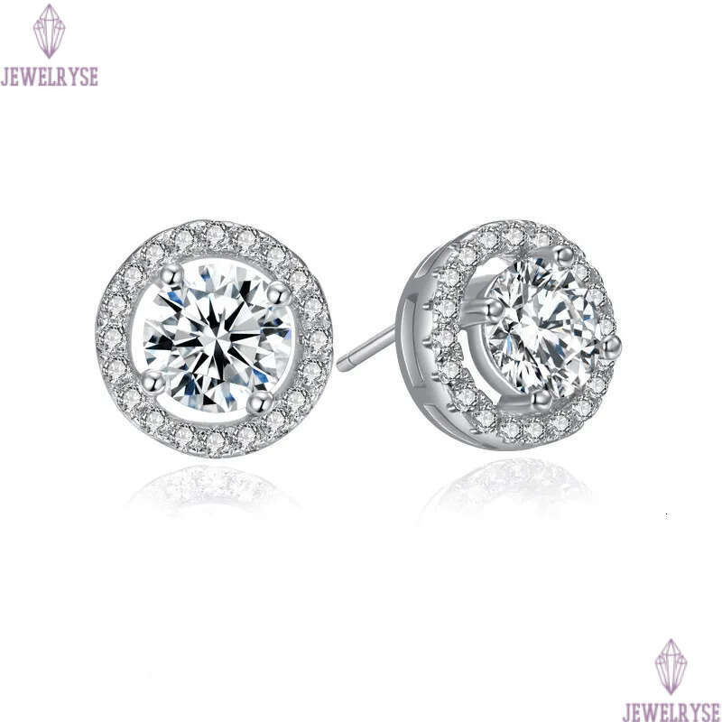 luxury round designer earrings for women moissanite cz zircon circle hollow design earring ear rings earings jewelry birthday valentines day gift