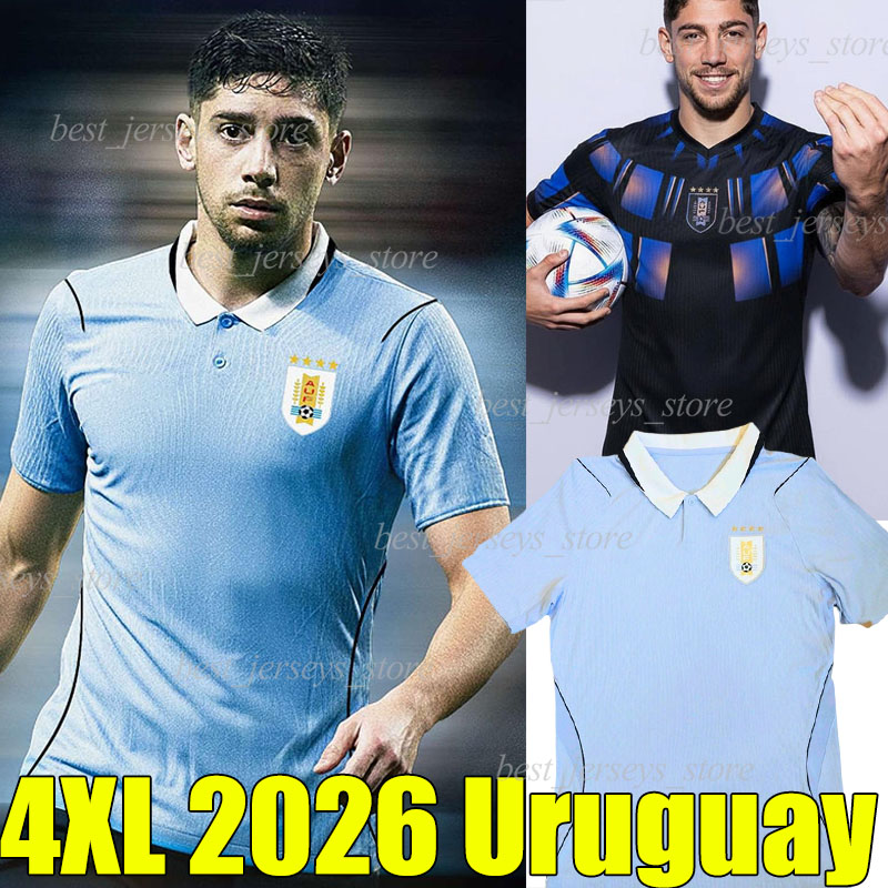 4XL 2026 Uruguay soccer jerseys 26/27 F.VINAS F.TORRES I.LAQUINTANA JM SANABRIA L.RODRIGUEZ ALVAREZ ALVAREZ MARTINEZ S.BUENO MOURINO men kids kits sets Football Shirts